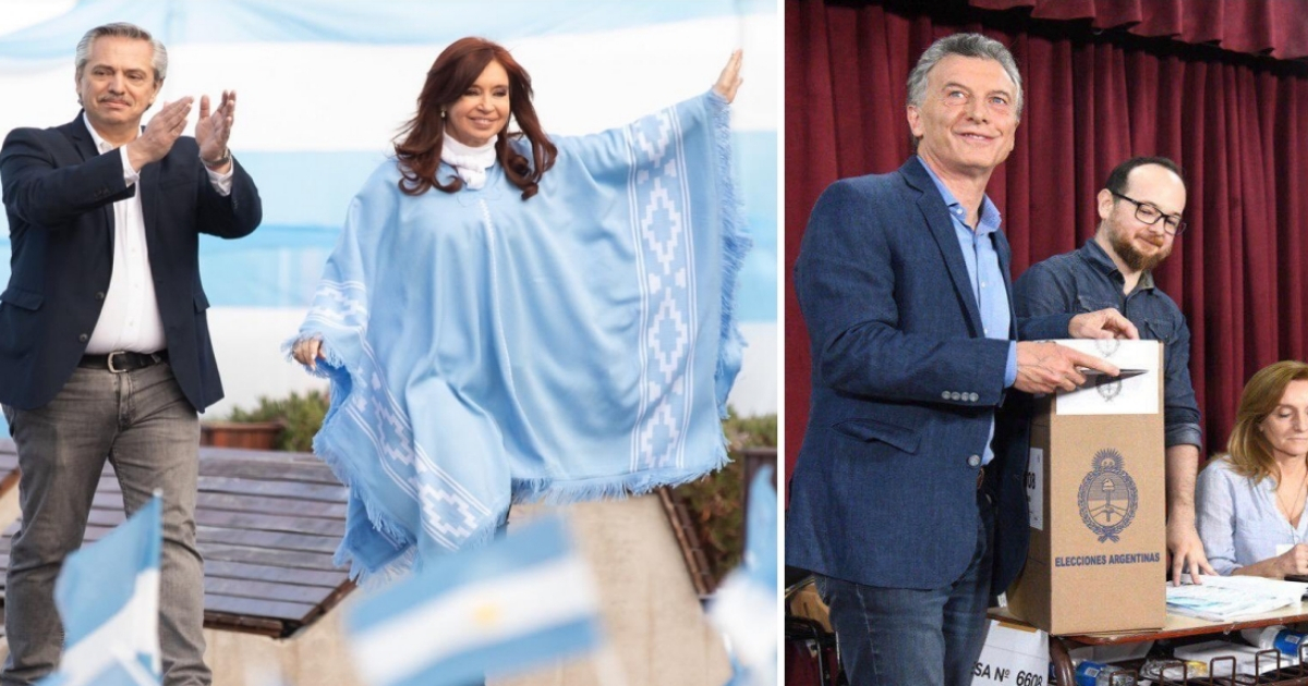 Alberto Fernández junto a Cristina Fernández de Kirchner (i) y Mauricio Macri. © Collage con Twitter / Alberto Fernández y Mauricio Macri