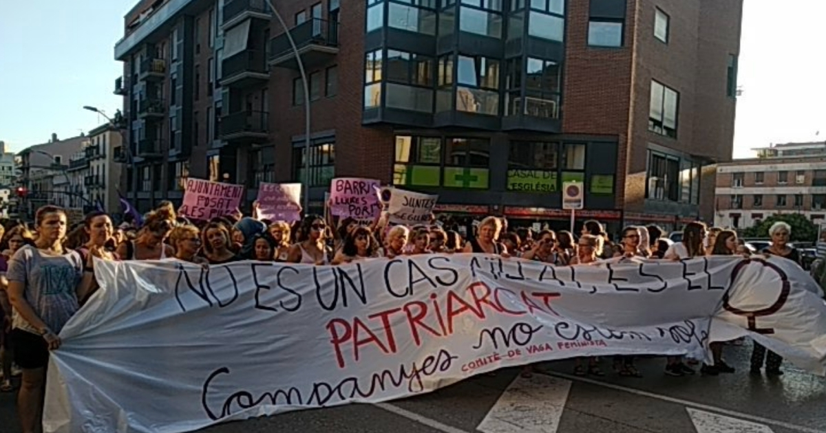 Manifestación en Manresa contra el patriarcado en julio de 2019 (imagen de archivo). © Twitter / 8mComite