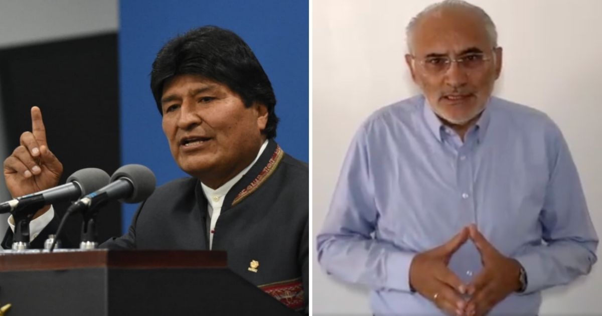 Evo Morales (d) y Carlos Mesa (i). © Collage con Twitter de Evo Morales y Carlos Mesa