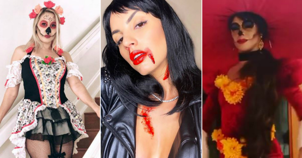 Los famosos cubanos se disfrazan por Hallowen © Instagram / Señorita Dayana, Annaby Pozo y Camila Cabello