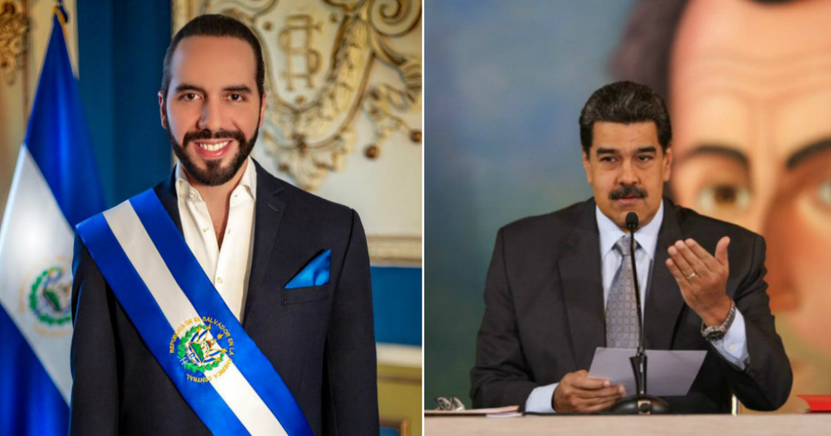 Nayib Bukele, presidente de El Salvador (i) y Nicolás Maduro (d) © Collage Facebook/ Nayib Bukele- Twitter/Nicolás Maduro