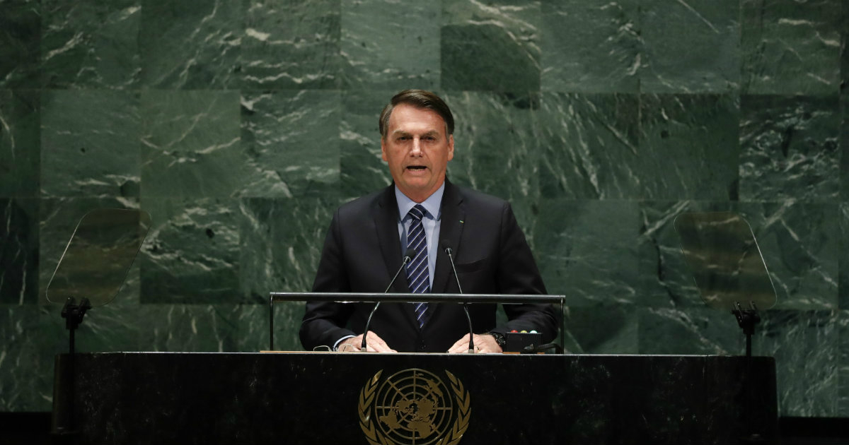 El presidente de Brasil, Jair Bolsonaro, en la ONU © Reuters / Lucas Jackson