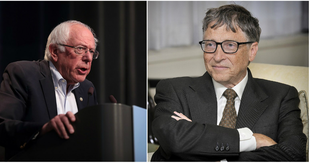 El senador demócrata, Bernie Sanders critica al multimillonario Bill Gates. © Collage Wikimedia