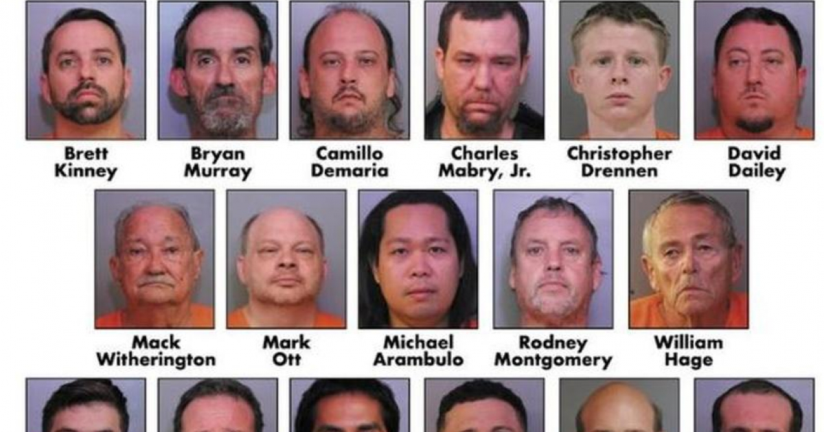 Depredadores sexuales arrestados por pornografía infantil © Policía del condado de Polk