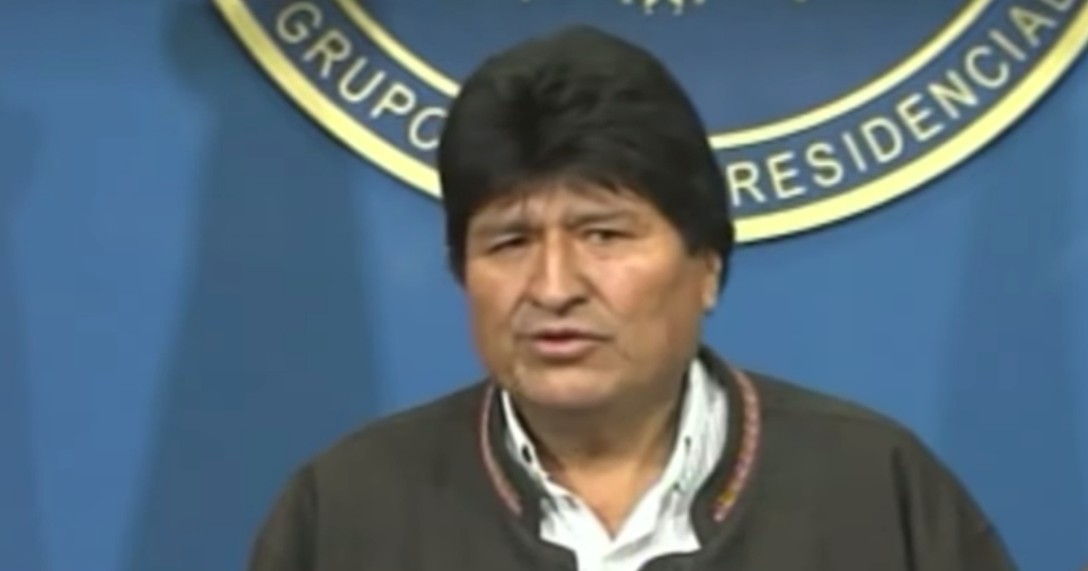 Evo Morales, en una conferencia de prensa este domingo. © Captura de pantalla de YouTube / UNITEL