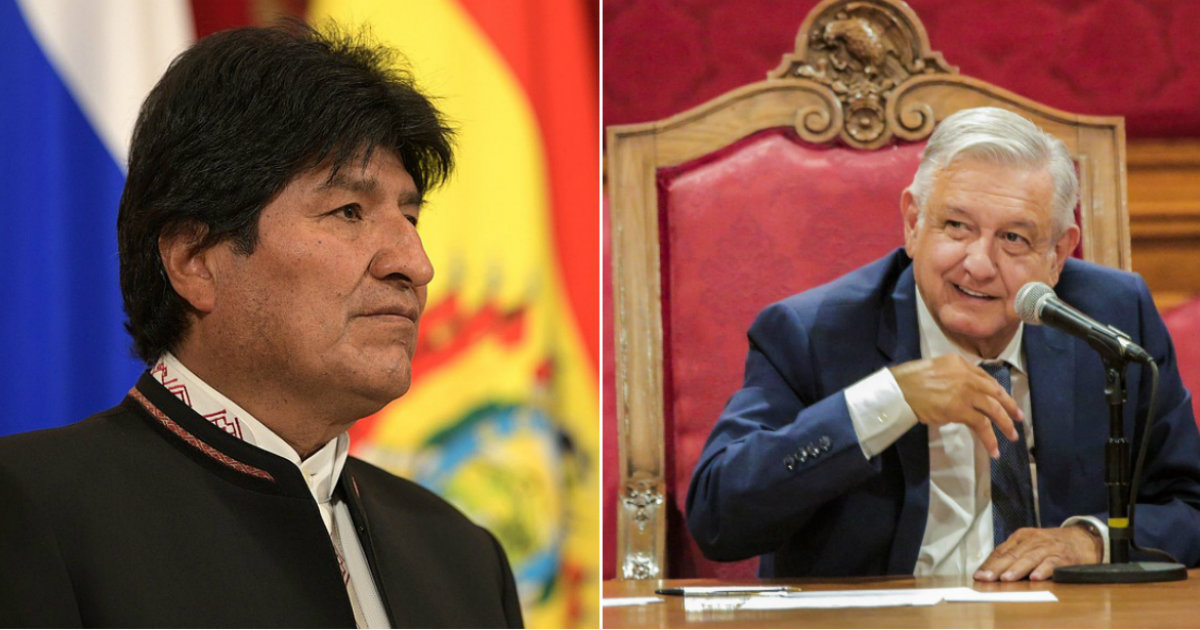 El expresidente de Bolivia Evo Morales y el dirigente de México, López Obrador © Kremlin / @lopezobrador_