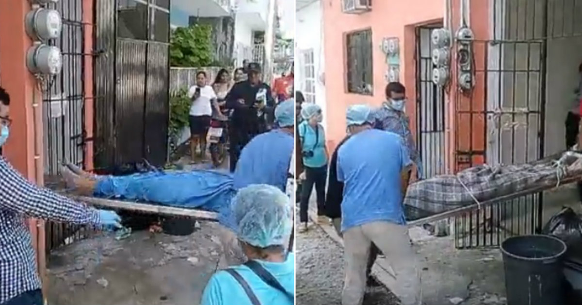 Las autoridades recogen los cuerpos de los cubanos fallecidos © Facebook / German Burgos Soberanis / Reporte Tenosique