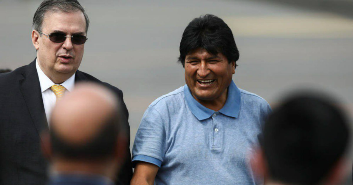 Evo Morales a su llegada a México © Twitter / Evo Morales