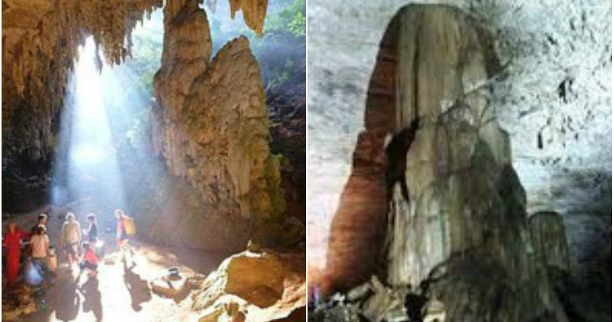 Cueva Martín Infierno y la mayor estalagmita de Cuba © Collage