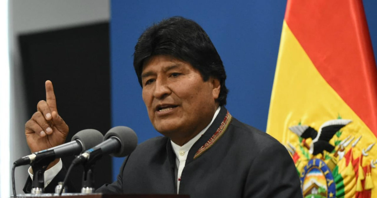 Evo Morales comparece ante los medios durante su etapa como presidente © Twitter / Evo Morales Ayma