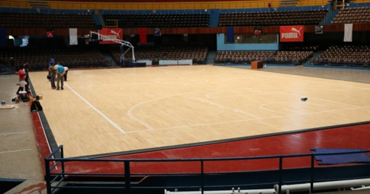 Nuevo tabloncillo de baloncesto en la Ciudad Deportiva © Jit/ Facebook