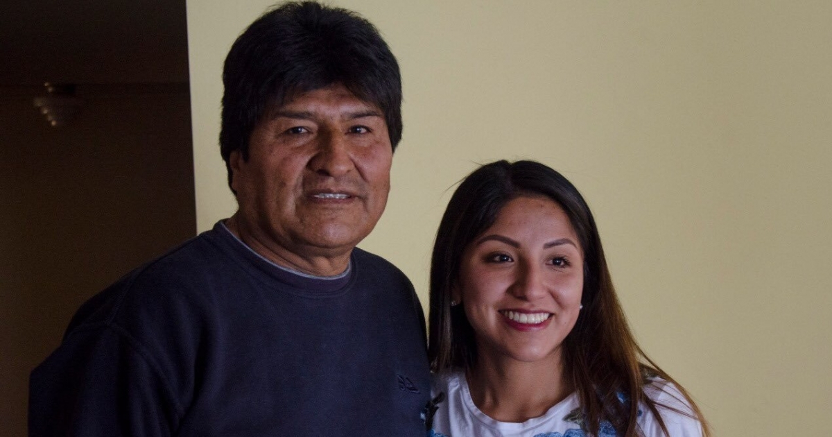 Evo Morales junto a su hija Evaliz © evalizmoralesalvarado/ Twitter