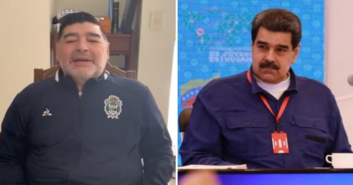 Maradona y Nicolás Maduro. © Twitter / Nicolás Maduro