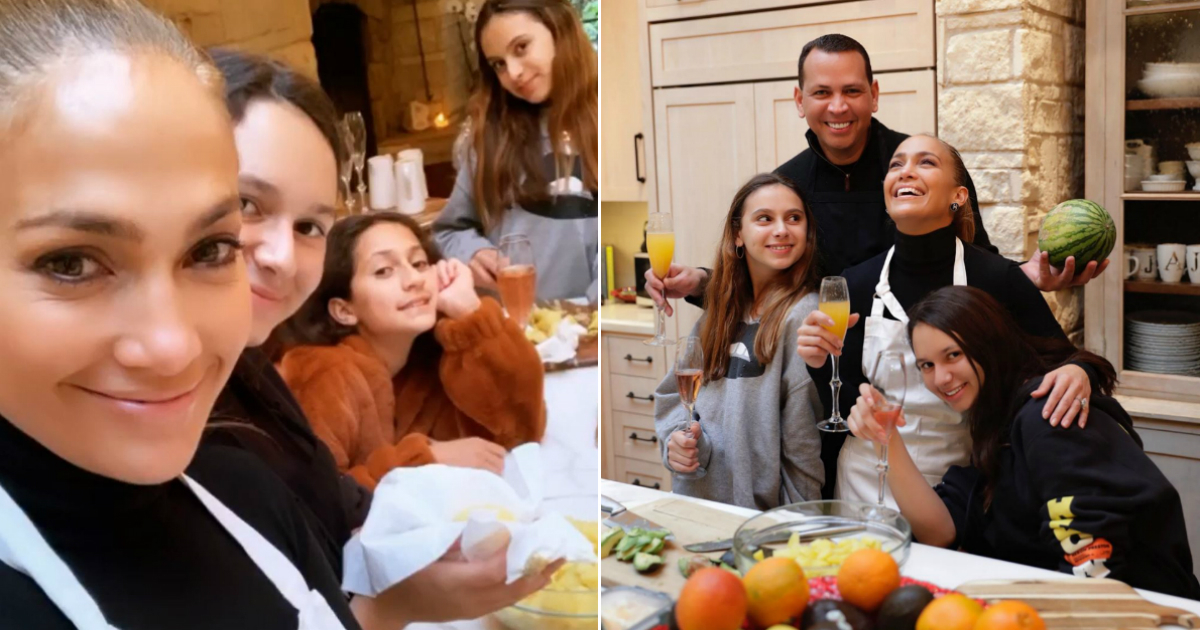 Jennifer Lopez y Alex Rodriguez celebran Acción de Gracias con sus hijos © Instagram / Jennifer Lopez