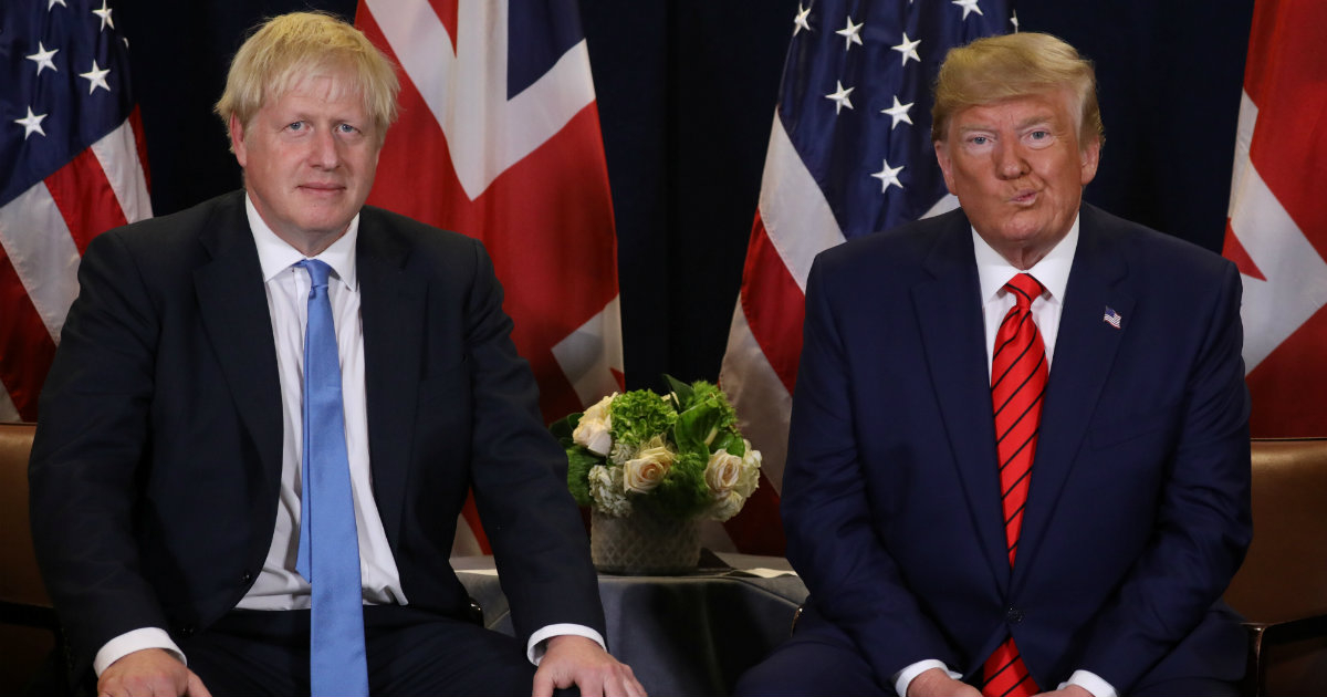 Boris Johnson y Donald Trump el 24 de septiembre de 2019, en Nueva York. © REUTERS/Jonathan Ernst