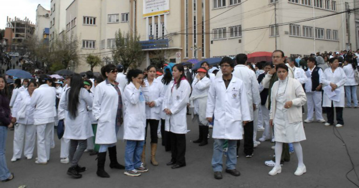 Médicos bolivianos en la calle (archivo) © Ministerio de Comunicación de Bolivia