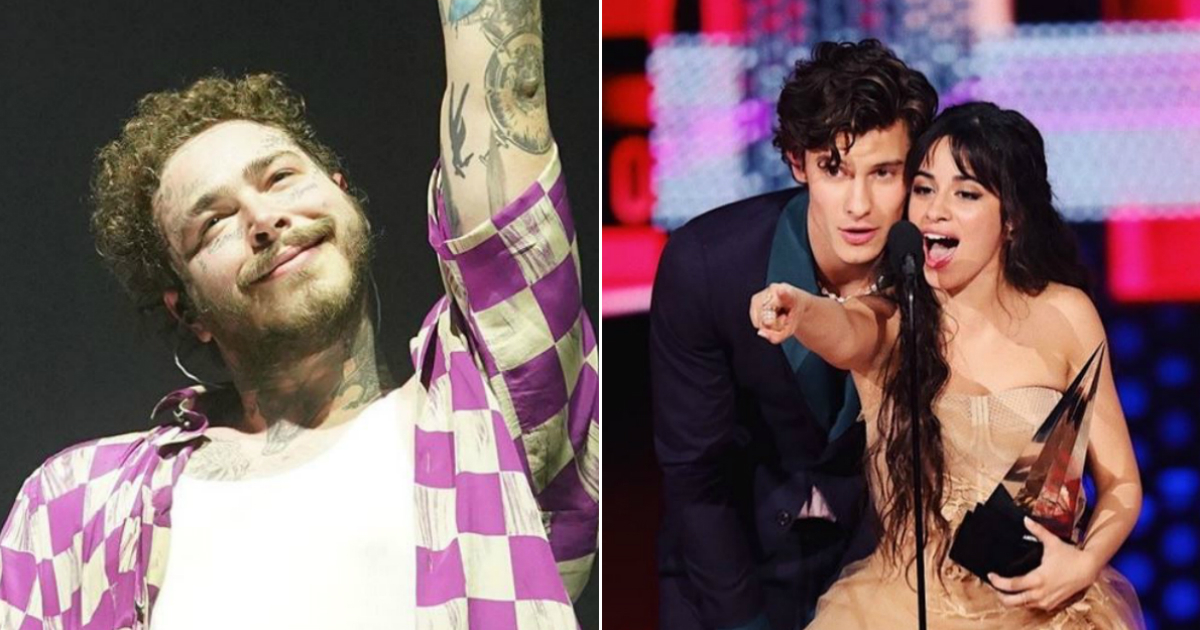 Post Malone, Camila Cabello y Shawn Mendes los más escuchados en Spotify en 2019 © Instagram / Post Malone / Shawn Mendes