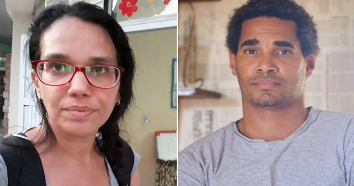Luz Escobar y Luis Manuel Otero Alcántara, dos víctimas de detenciones arbitrarias en Cuba. © Collage con Facebook