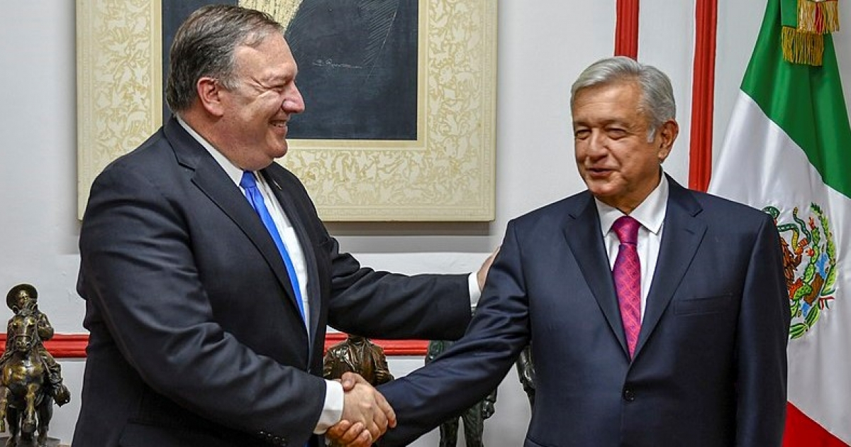 Mike Pompeo y Manuel López Obrador en 2018 (Imagen referencial) © Wikimedia Commons