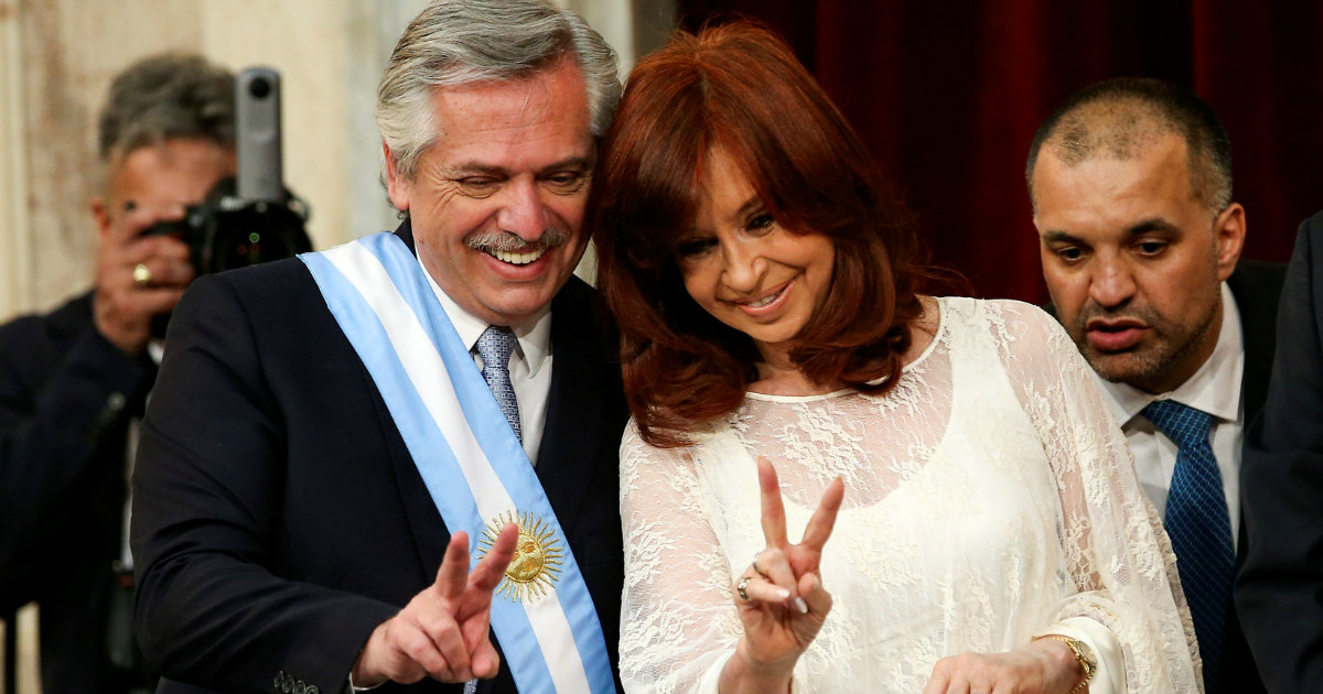 Alberto Fernández y la vicepresidenta Cristina Fernández de Kirchner. © REUTERS / Agustin Marcarian