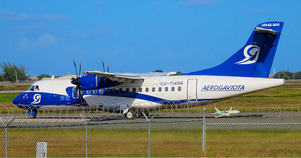 Avión de la compañía Aerogaviota © Facebook/Montego Bays Spotters
