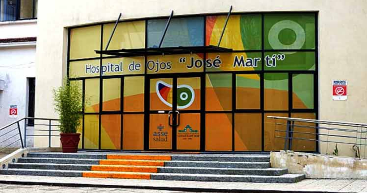Hospital de Ojos José Martí, donde ejercen médicos cubanos en Uruguay. © Canal Habana