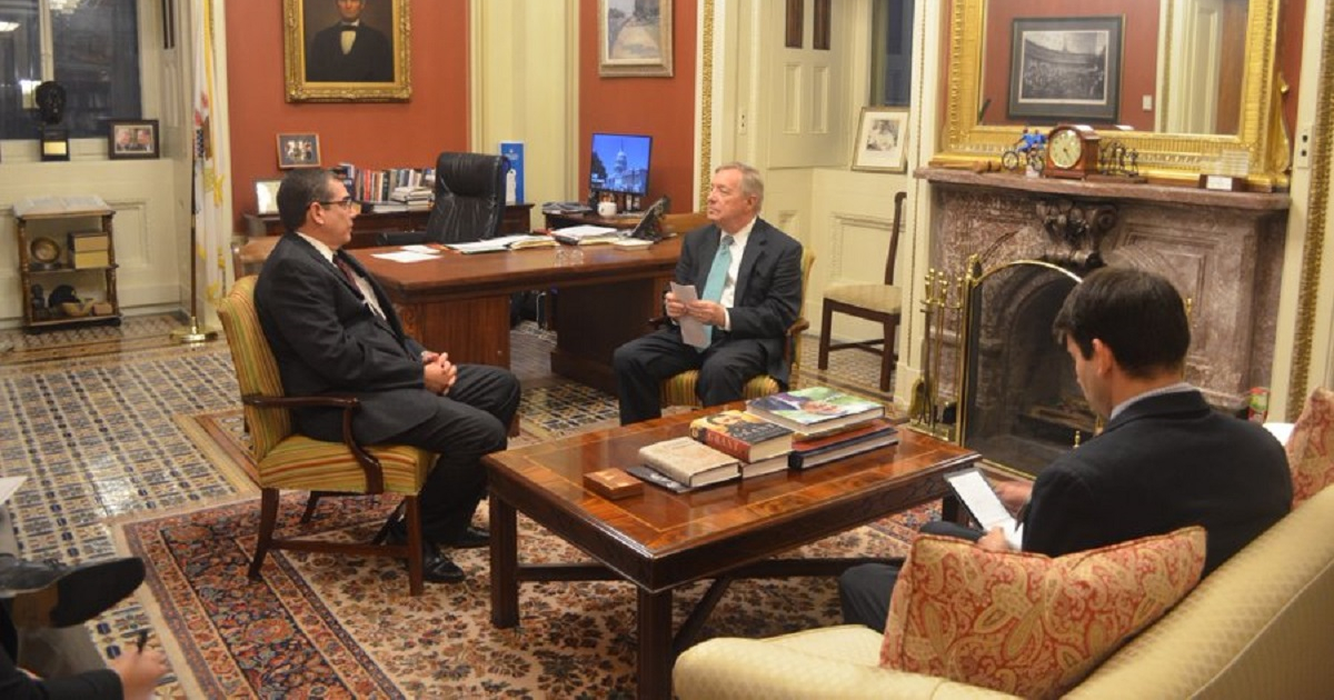 Reunión entre José Ramón Cabañas y Dick Durbin © Senador Dick Durbin/Twitter