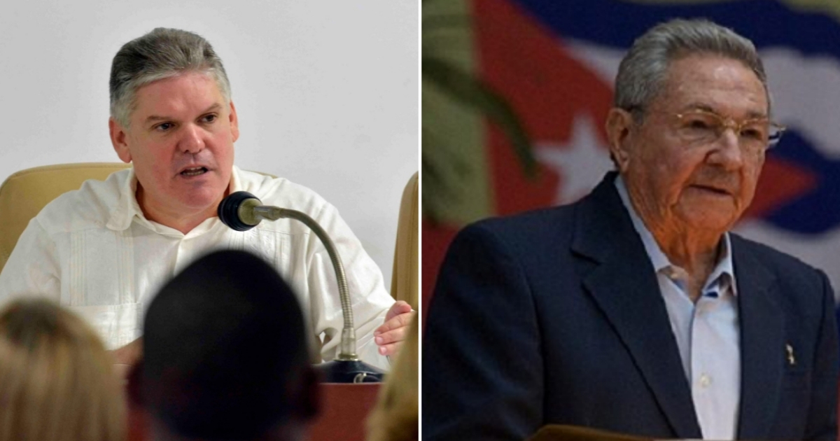 El ministro Alejandro Gil Fernández y Raúl Castro. © Collage