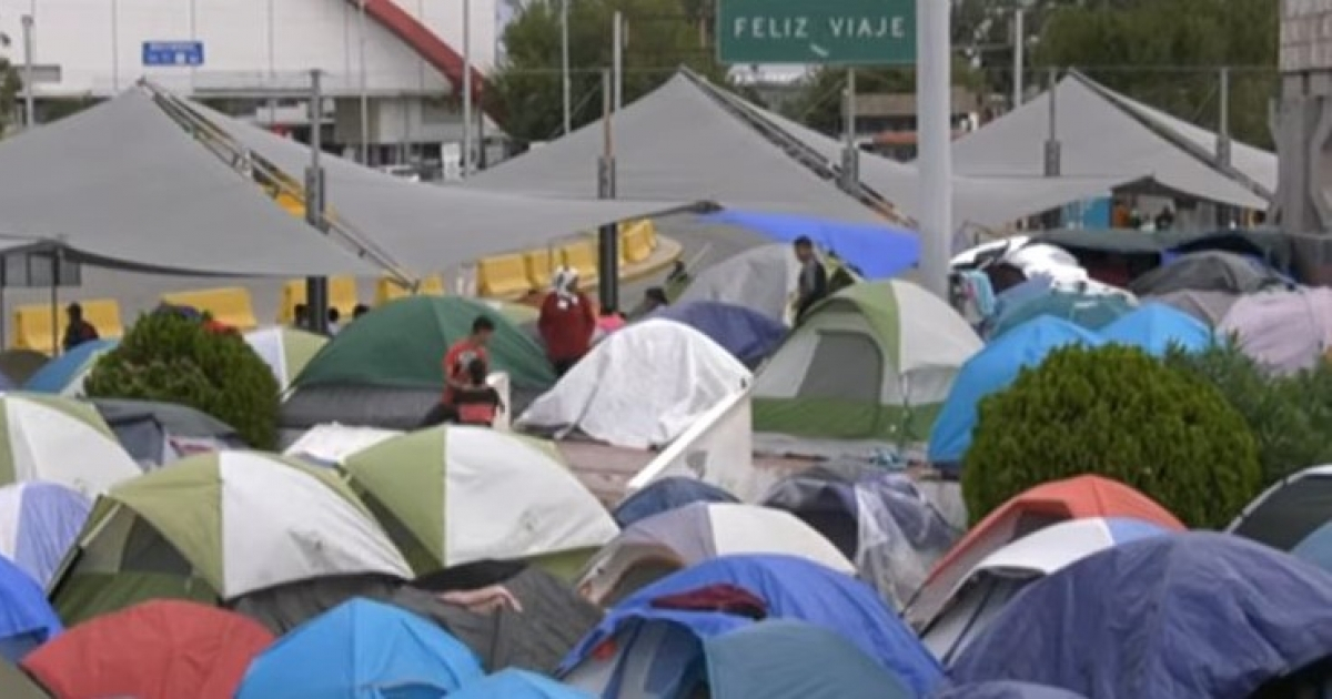 Campamento de migrantes en Matamoros, México © Captura de video en YouTube