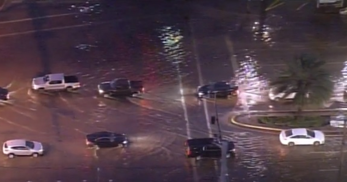 Calles inundadas en el sur de Florida © Captura de vídeo / WSVN-TV