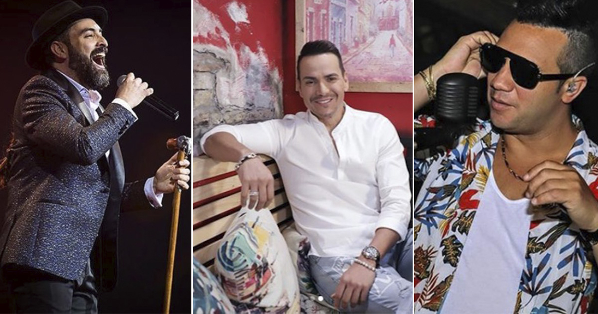 Alain Pérez, Víctor Manuelle y Maykel Blanco © Instagram de los artistas