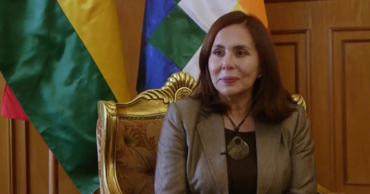 Karen Longaric, ministra de Relaciones Exteriores de Bolivia © Captura de video de youtube
