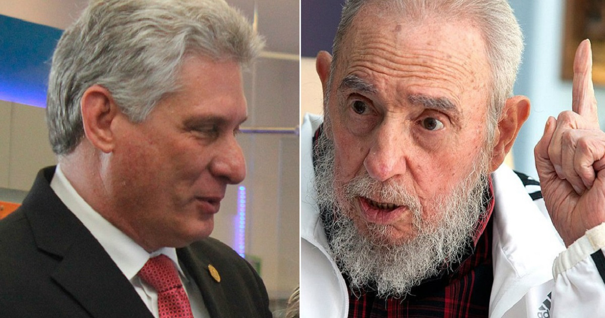 Miguel Díaz-Canel y Fidel Castro. © Wikimedia/kremlin.ru