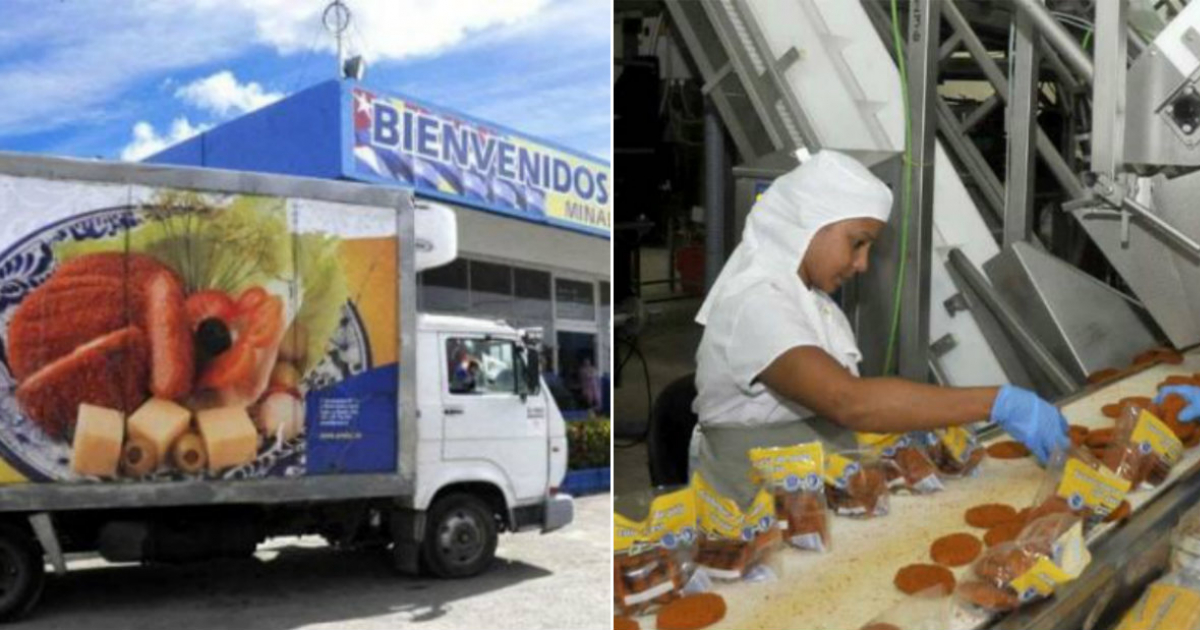Camión de productos PRODAL (i) y Planta de elaboración de alimentos marca PRODAL (d) © Radiorebelde.cu