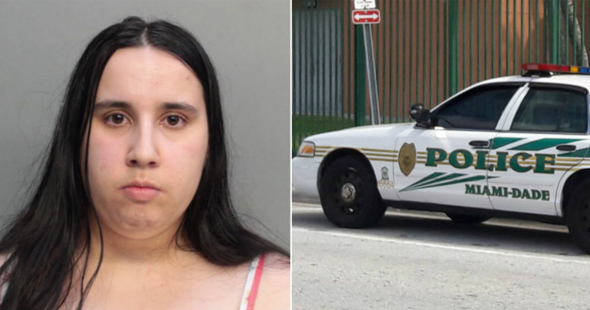 La acusada, Susana Hernández (i), y auto de la policía de Miami-Dade © Miami Dade Corrections - CiberCuba