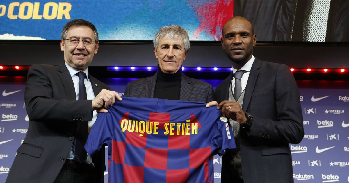 Quique Setién presentado como nuevo entrenador del Barça © FC Barcelona