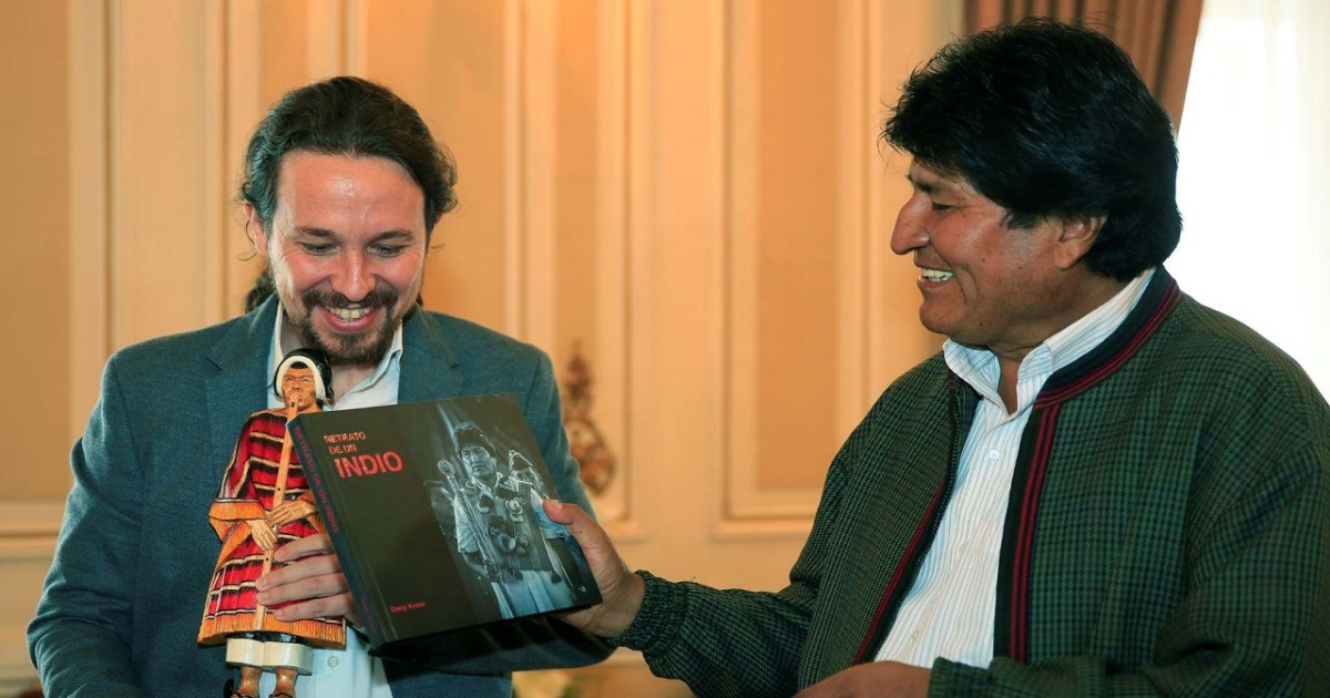 Pablo Iglesias y Evo Morales, en una imagen de archivo. © Twitter / @evoespueblo