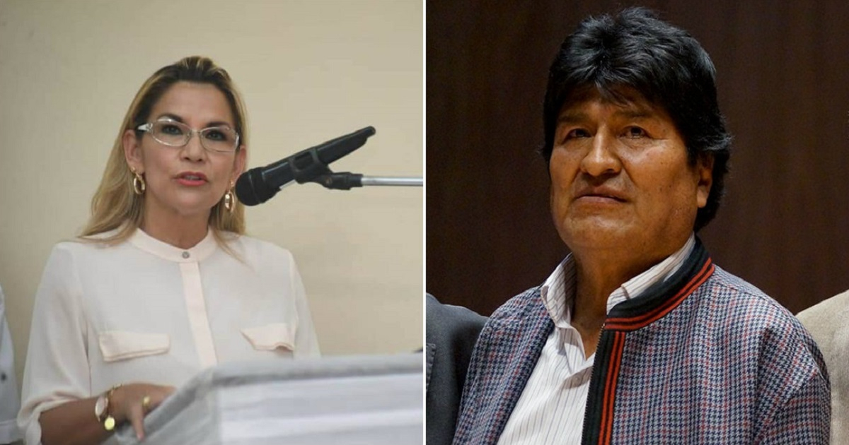 Jeanine Áñez y Evo Morales © Twitter/@JeanineAnez/@evoespueblo