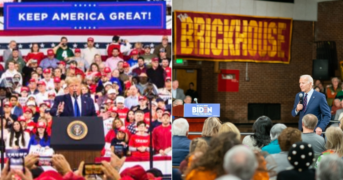 Donald Trump y el candidato demócrata Joe Biden. © Collage con Twitter y Flickr de los políticos