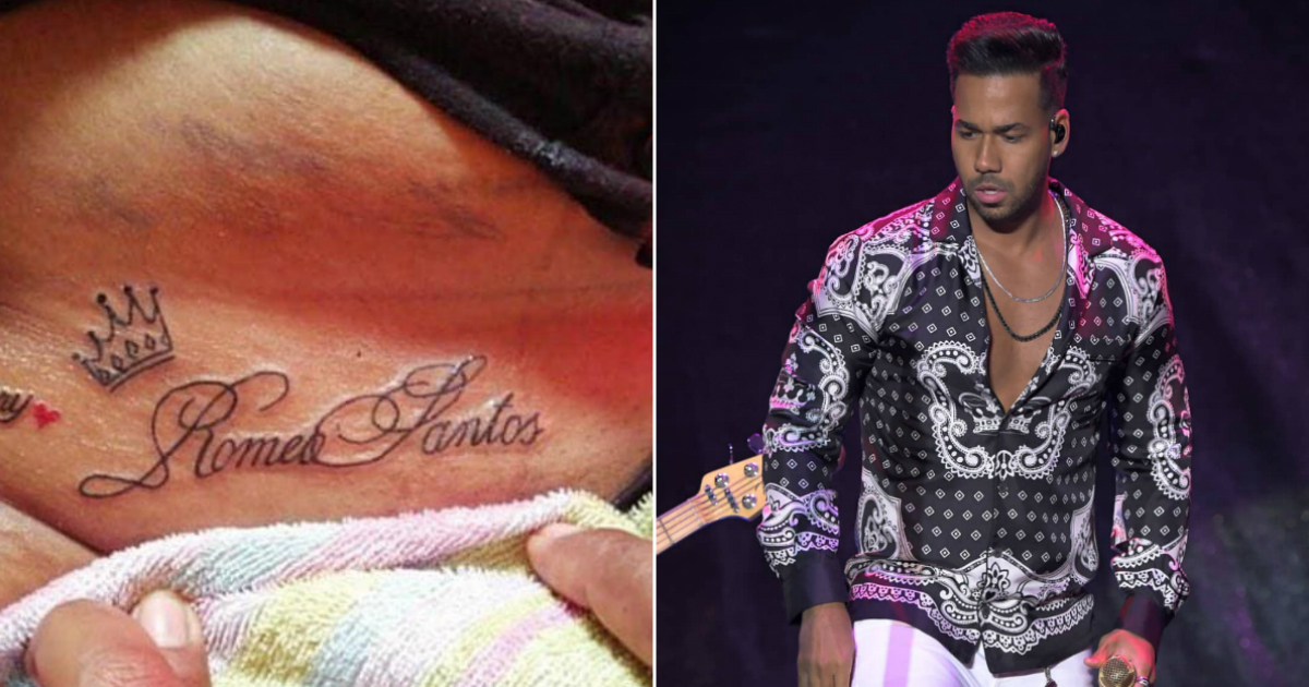 Una fan se tatúa el nombre de Romeo Santos en una zona íntima © Instagram / Romeo Santos