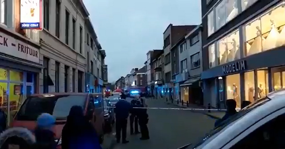 Calle de la ciudad de Gante, Bélgica, donde se produjo el violento incidente © Screenshot/Twitter/@ActualidadRT