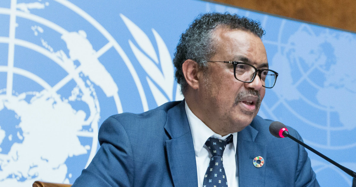 El jefe de la OMS, Tedros Adhanom Ghebreyesus, en rueda de prensa © Flickr / UN Geneva