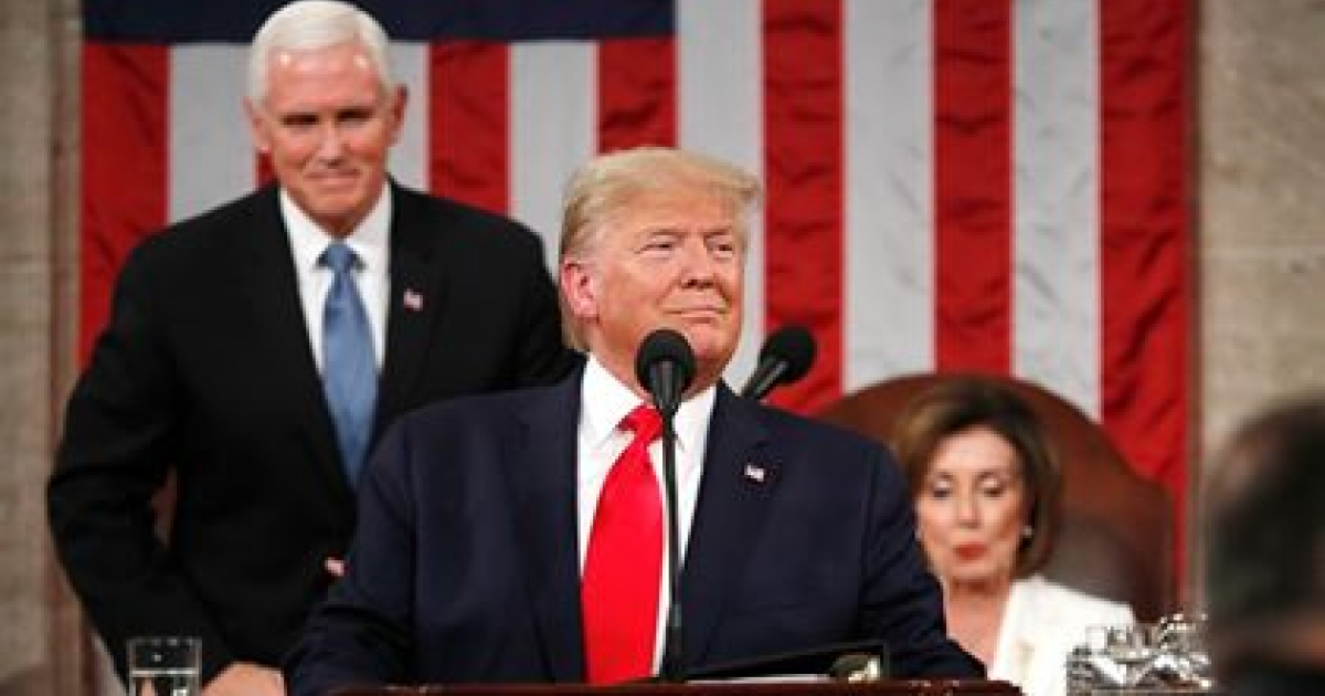 Donald Trump durante el discurso del Estado de la Unión © REUTERS/Leah Millis/POOL