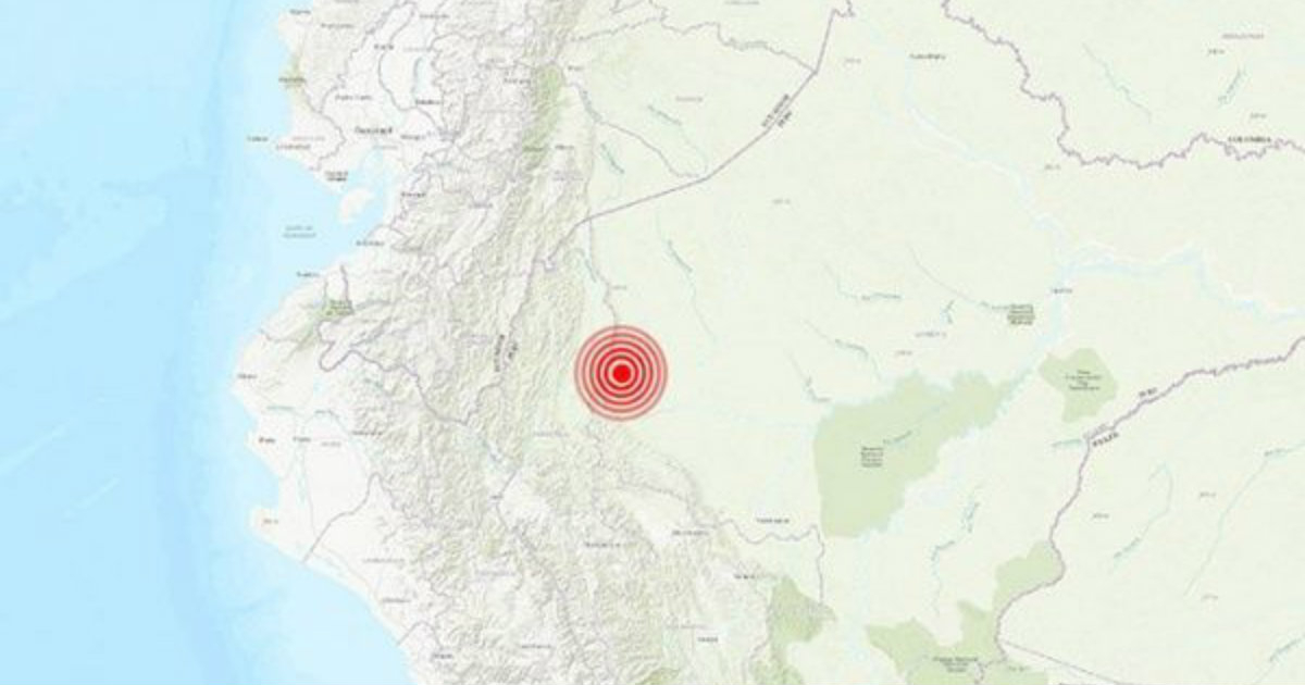 Posición del segundo sismo, que se registró en la región peruana de Amazonas © USGS