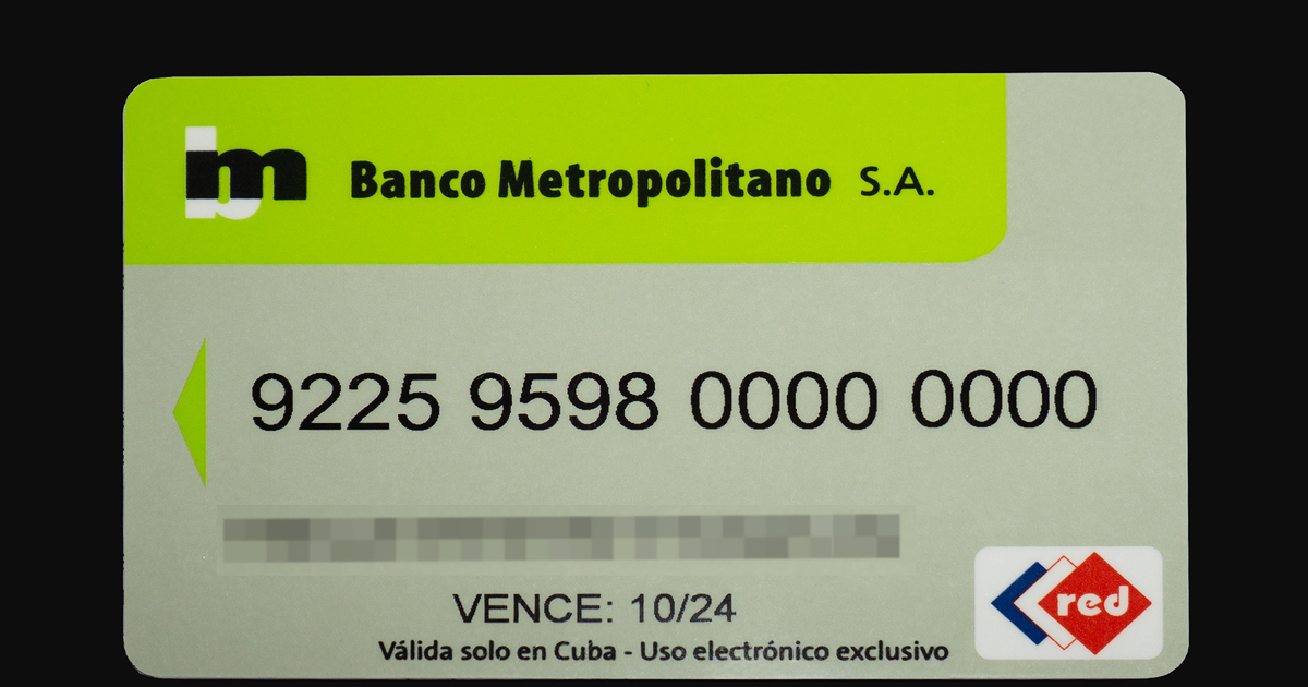 Tarjeta de débito del Banco Metropolitano de Cuba © CiberCuba