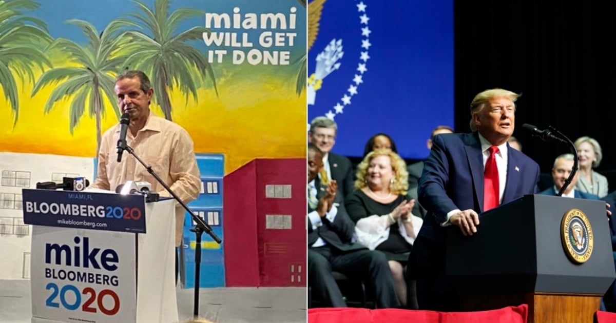 Manny Díaz y Donald Trump. (imágenes de referencia) © Collage con Twitter y Flickr / The White House