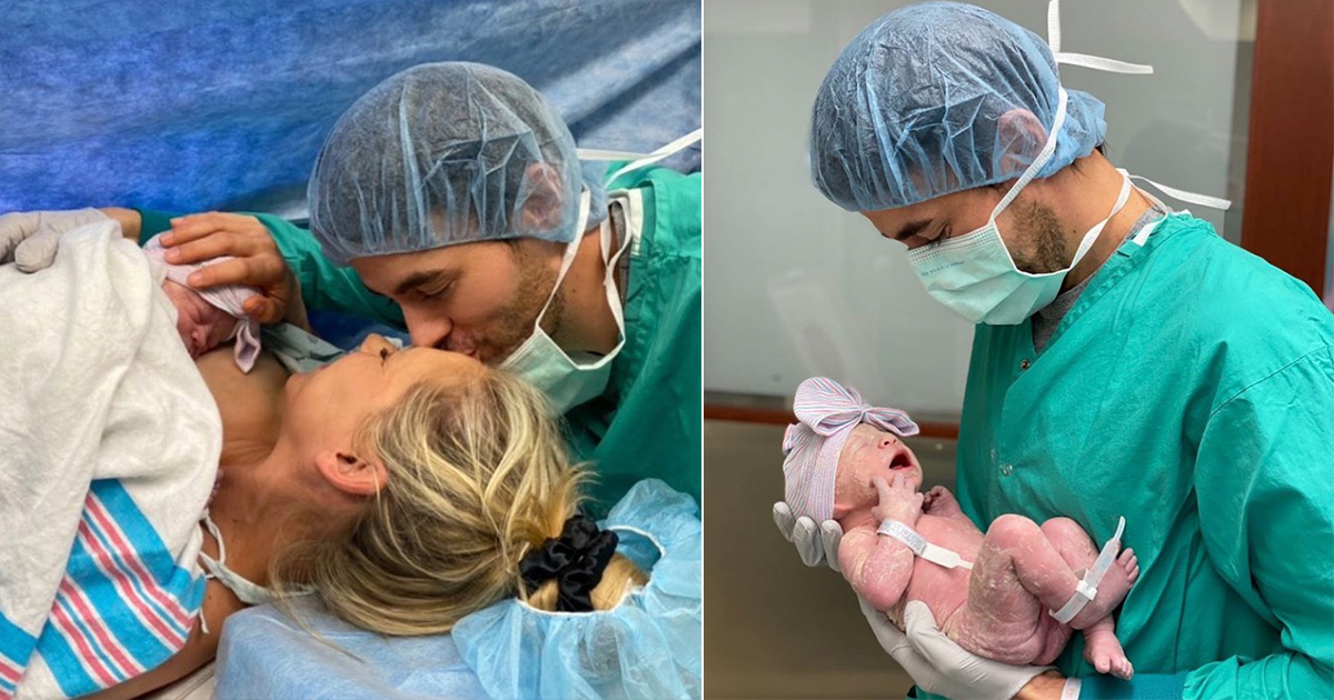 Enrique y Anna junto a su bebé © Instagram / Enrique Iglesias y Anna Kournikova