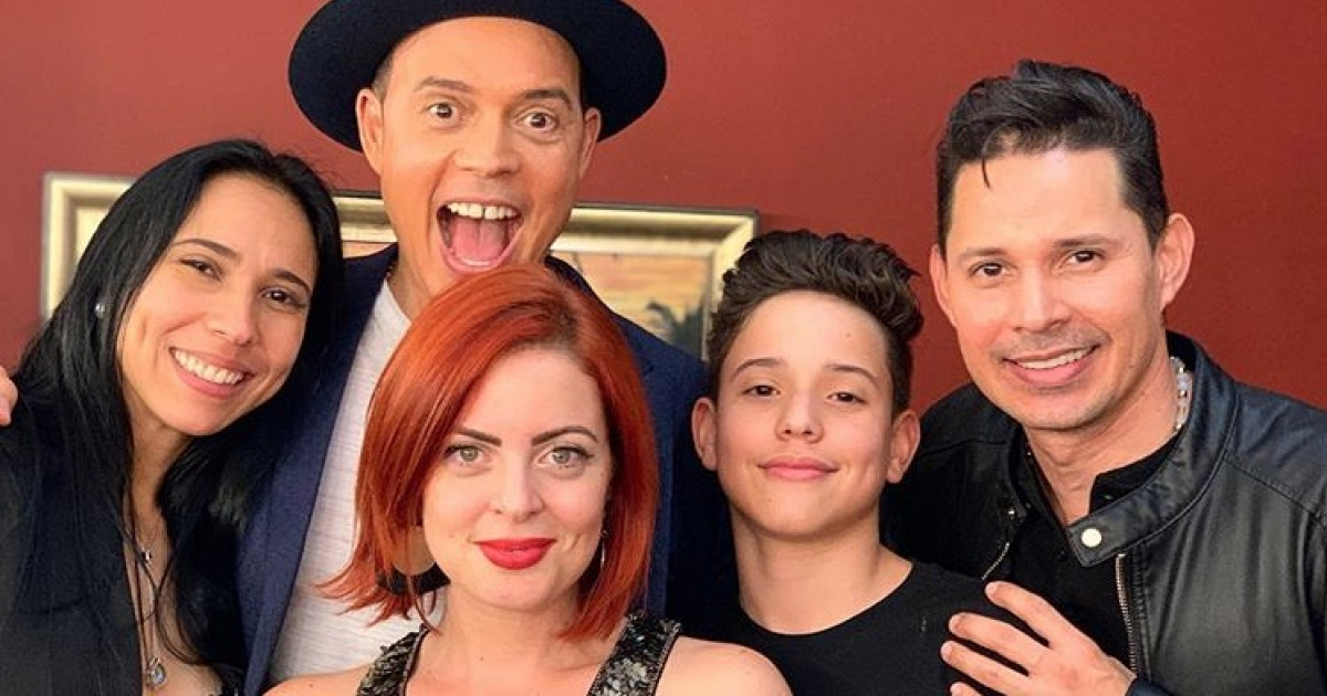 Alexis y Claudia Valdés junto a Leoni Torres, Yuliet Cruz y su hijo © Instagram / Claudia Valdés