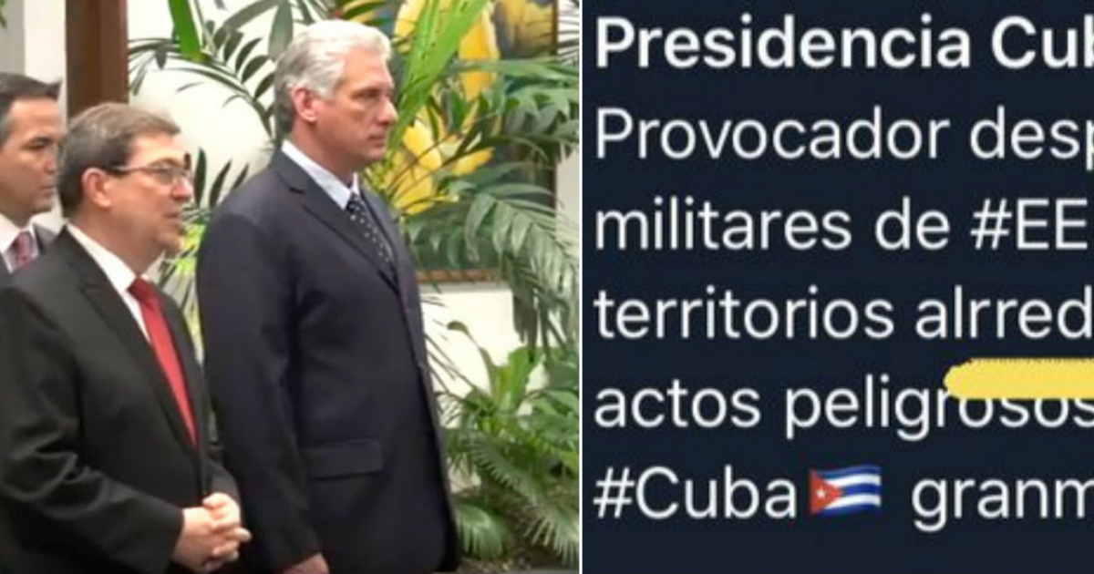 RAE corrige a la Presidencia Cuba © Radio Reloj y Presidencia Cuba/Twitter