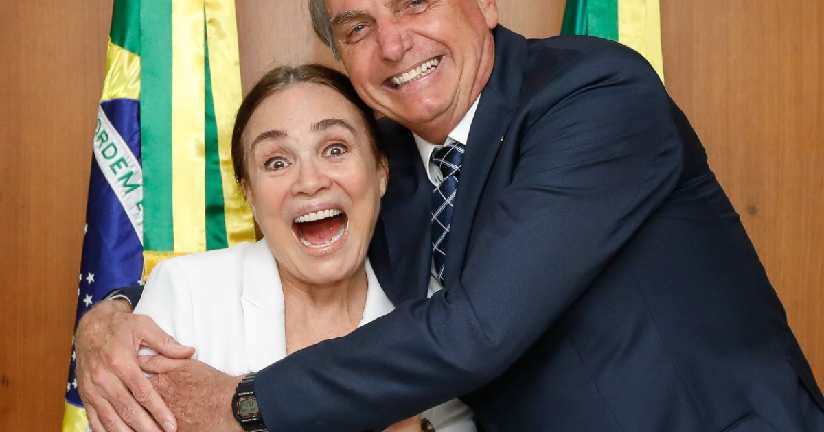 Regina Duarte y el presidente Jair Bolsonaro © @jairbolsonaro Twitter